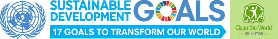 Graphic of clean the world foundation + united nations sustainable goals